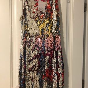 elle Badgley Mischka Sleeveless Changeable Sequin Cocktail Dress Size 8